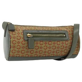 Céline CELINE C Macadam Canvas Schultertasche Beige Gold Auth fm5324 Beige Golden