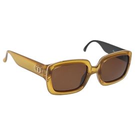 Gafas de sol Christian Dior de plástico amarillo Auth bs34880A Amarillo