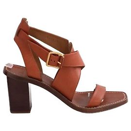 Chloé Brown Leather Heels Brown