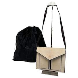 Sac à bandoulière en toile vintage Yves Saint Laurent beige Beige