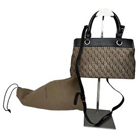 Vintage Bottega Veneta BV Monogram Canvas Handbag Beige Beige