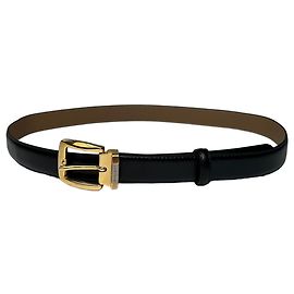 Vintage Givenchy Leather Belt Black 107.5 cm Black
