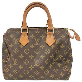 Louis Vuitton Speedy Handbag Monogram Canvas 25 Brown