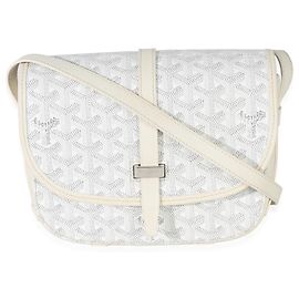 Goyard Toile Goyardine Blanche Belvedere II PM Blanc