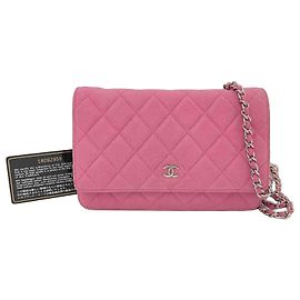 Chanel Wallet on Chain Quilted Caviar medium Pink