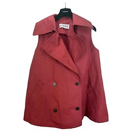Loewe Chaleco trench sin mangas de algodón rojo Roja
