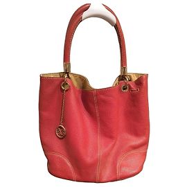 Lancel French Flair Bordeaux Grained Leather Handbag Dark red