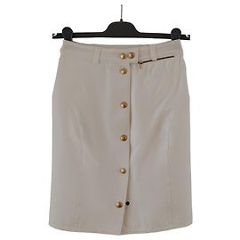 Falda corta de algodón blanca Gucci Blanco