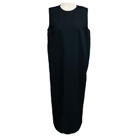 Vestido midi ajustado sin mangas de nylon elástico negro de The Row Negro