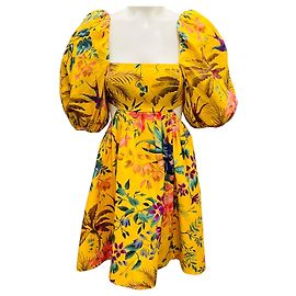 Robe mini en lin à imprimé floral Tropicana multicolore jaune de Zimmermann Jaune