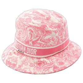 Chapéu de algodão D-Bobby da Dior Rosa Branco