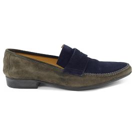 Hermès Hermes Lederschuhe Blau Andere