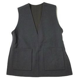 Autre Marque Drawer Wool Combo Vest Brown Dark grey