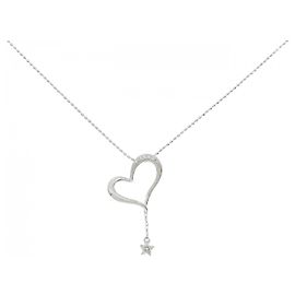 Autre Marque Collana in oro bianco Au750 e diamanti Argento