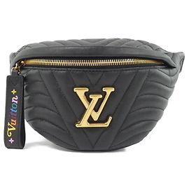 Bum bag in pelle New Wave di Louis Vuitton Nero