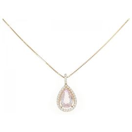 Autre Marque Collana in diamante Morganite Au750 Rosa