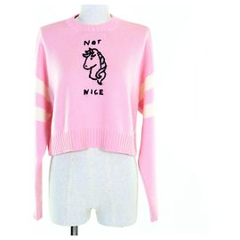 Miu Miu MIUMIU Unicorn Wollstrickpullover Pink