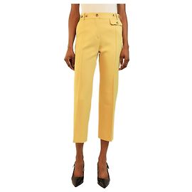 Céline Yellow wool trousers - size UK 6 Yellow
