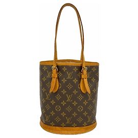 Borsa Tote Bucket PM Monogram Louis Vuitton Marrone