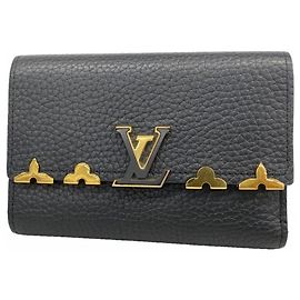 Portafoglio pieghevole Louis Vuitton in Noir Nero
