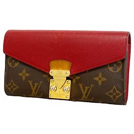 Cartera Larga Pallas Monogram Louis Vuitton Castaño Fucsia