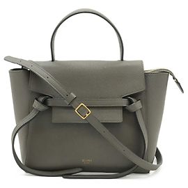 Céline Sac à main ceinture Nano Celine en gris Marron
