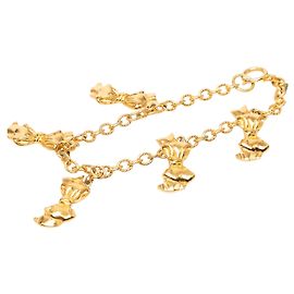 Collier en Charms en Bow Plaqué Or Chanel Doré