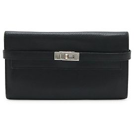 Hermès Hermes Kelly Long Bi-fold Wallet Black