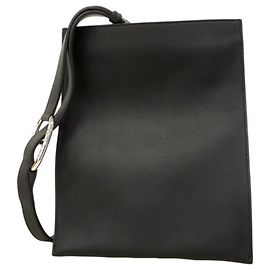 Borsa a tracolla nera Hermès in pelle Swift Nero