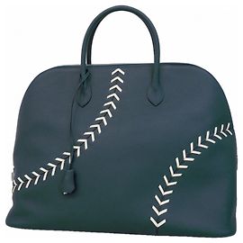 Baseball-Handtasche Bolide 45 von Hermès Marineblau