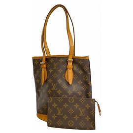 Louis Vuitton Monogram Bucket PM Tote Bag Braun