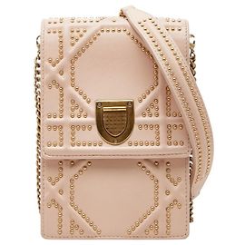 Bolsa de Ombro Diorama com Corrente Christian Dior Rosa