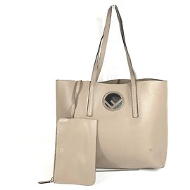 Fendi Beige Leather Handbag Beige