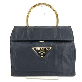 Prada Navy Nylon Tote Bag Navy blue