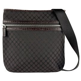 Céline Bolsa de Ombro em Lona Marrom Celine Marrom