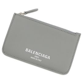 Estuche de tarjetas de visita de cuero Balenciaga Castaño