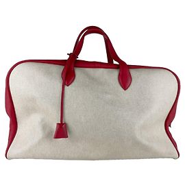 Sac Boston Victoria 50 d'Hermès Rouge Beige
