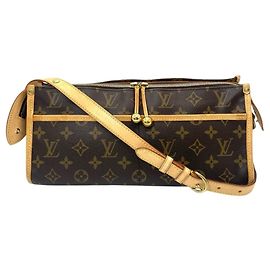 Sac à main long Popincourt Louis Vuitton Marron
