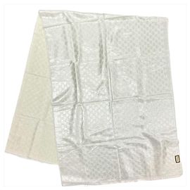 Xale Gucci GG Lame Branco de Algodão e Rayon Branco