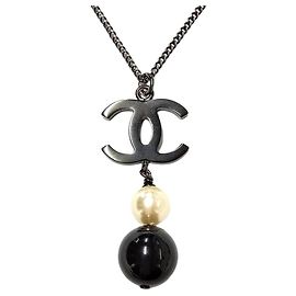 Collana lunga Chanel B14B Coco Mark Nero