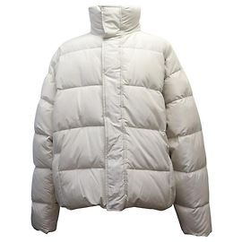 MANTEAU BLOUSON DOUDOUNE BALENCIAGA BB PUFFER 642228 S 46 DOWN JACKET Écru