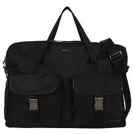Kiton Briefcase Nylon Duffle Bag Black