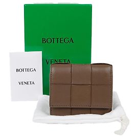 Bottega Veneta Trifold Geldbörse Cassette Braun
