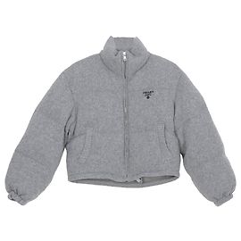 Prada Strick-Pufferjacke Größe Grau