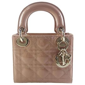 Dior Borsa Tote in vernice Cannage per donna con tracolla Multicolore