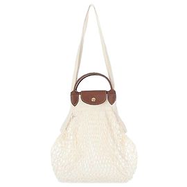 Longchamp Bolsa de Ombro Le Pliage File Ecru Hvh Branco