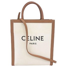 Céline Piccola borsa tote verticale e borsa a spalla Marrone