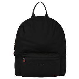 Kiton Logo Nylon Leather Black Backpack Black