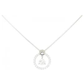 Autre Marque Platinum Diamond Necklace Silvery