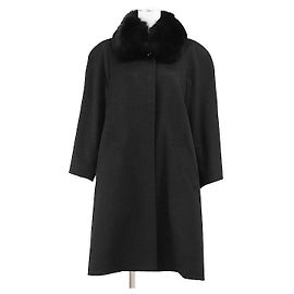 Balmain Kaschmirmantel Schwarz